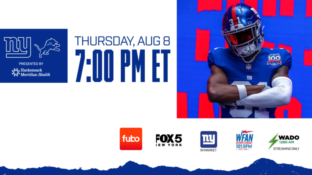 Giants vs. Lions NFL Free Live Stream Online How to watch